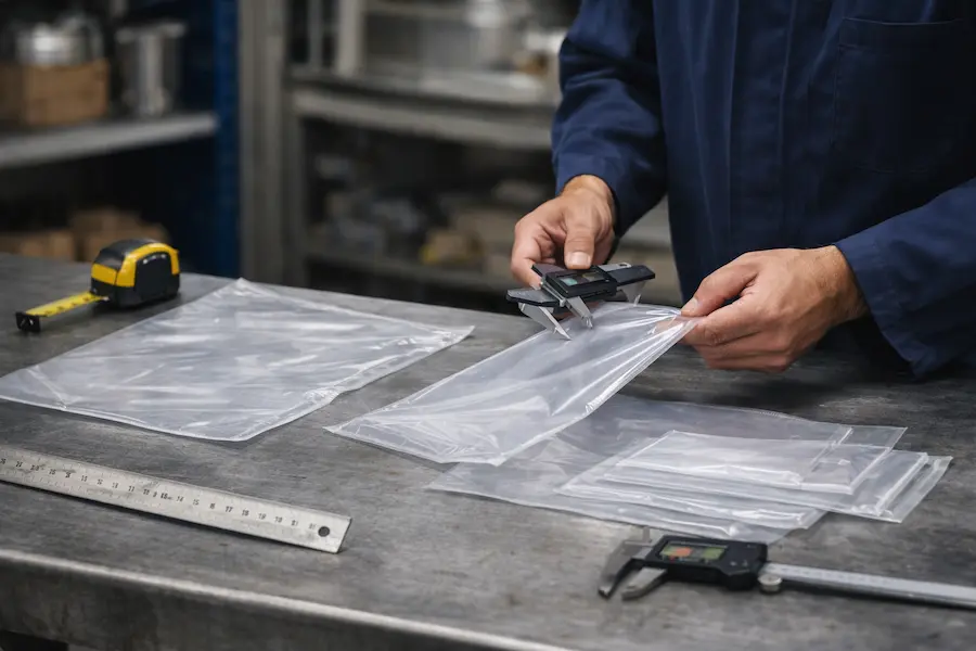 medidas de bolsas de plástico industriales, videci